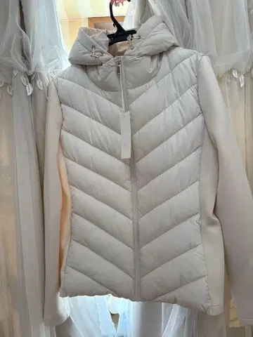 ZARA 대비 퍼프 자켓 화이트 빅 사이즈 XL