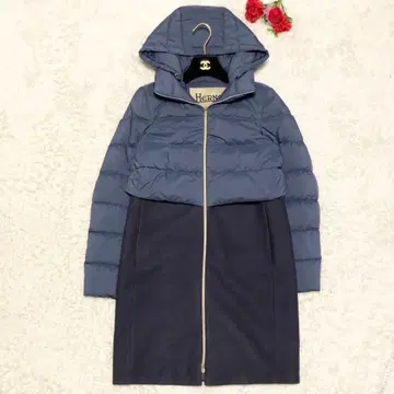 새상품급 레어 색상 HERNO 헬노 다운 코트 이소재 도킹 42