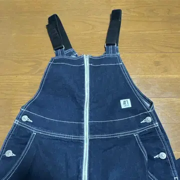 X-girl 지퍼 데님 오버롤