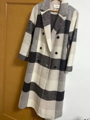 snidel 체크 코트