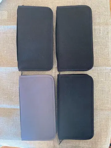 무인양품 여권 케이스 클리어 포켓 부착 4권 세트