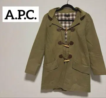 새상품급 A.P.C. 트렌치 더플 코트 올리브 카키 36 사이즈