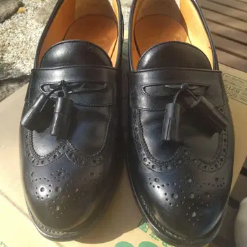 스코치 그레인 윙팁 블랙 24.5cm