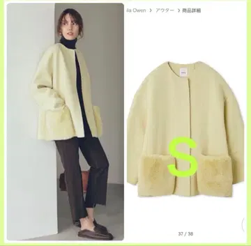 [새상품급] Mila Owen 2way 퍼 포켓 리버 코트