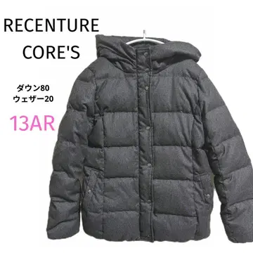 [ 새상품급 ] 다크 그레이 후드 부착 다운 자켓 빅 사이즈