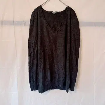 새상품급 Eddie Bauer 다크 그레이 V넥 니트 [ M ] 심플