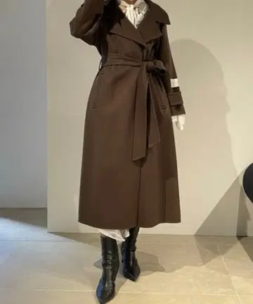 snidel 우로코 캐시미어 롱 코트 브라운 사이즈 0