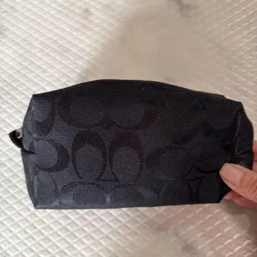 블랙 캔버스 파우치 메이크업 파우치