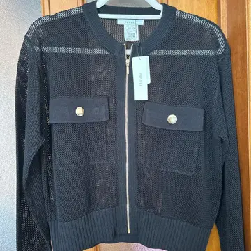 FENNEL 메쉬 니트 가디건 블랙 택 포함 새상품