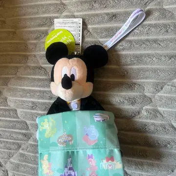 새상품 디즈니랜드 미키마우스 봉제 인형 포켓 티슈 케이스