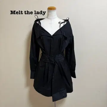 새상품급 MELT THE LADY shirt mini dress 블랙