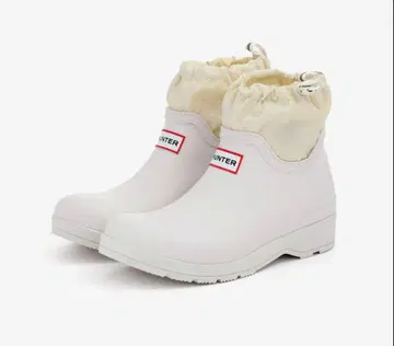 HUNTER 화이트 숏부츠 UK5 24cm