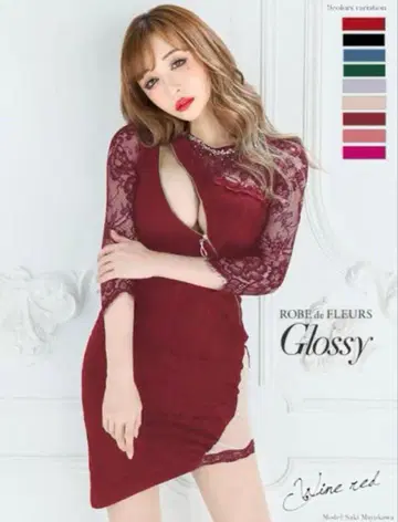ROBE de FLEURS Glossy/미니 드레스 23980엔