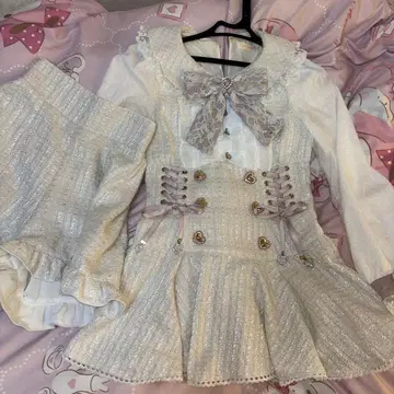 LIZ LISA 트위드 셋업 화이트