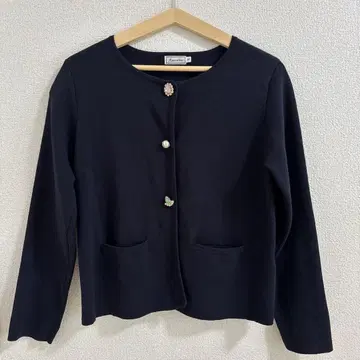 아나텔리어 월드 노카라 자켓 가디건 비쥬 38 M