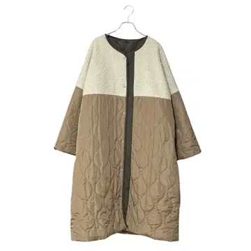 patterntorso 안티카(F) 퀼팅 보아 충전솜 롱 코트