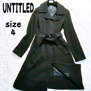 UNTITLED 언타이틀 코트 롱 기장 벨트 포함 블랙 울 XL
