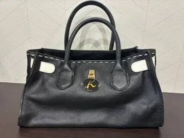 kitamura2 블랙 가죽 토트백