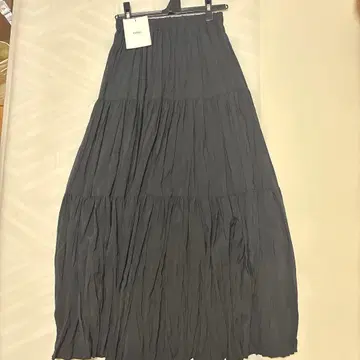 nairo 플리츠 롱 스커트 M 사이즈 블랙
