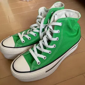 CONVERSE ALL STAR 통굽 그린 스니커즈 US5.5