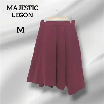 마제스틱 레곤 버건디 플레어 스커트 비대칭 M