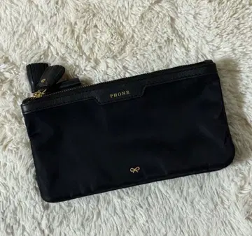 안야 힌드마치 캐비닛 파우치 3단 장지갑 블랙