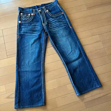 트루 릴리젼 다크 블루 데님 청바지