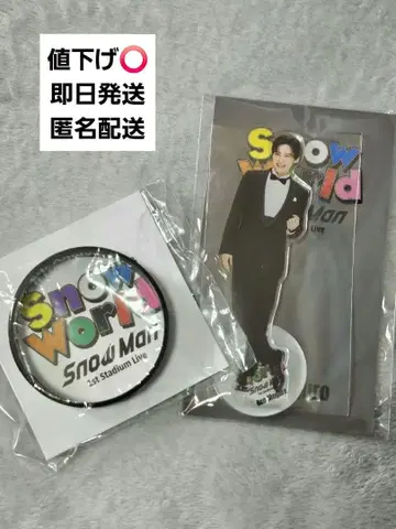 Snow Man 아크릴 스탠드와 캔뱃지 세트