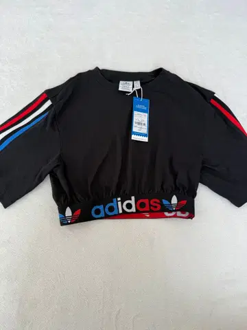 [ 미사용 새상품 ] 아디다스 PRIMEBLUE 크롭 T셔츠 M