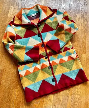 니트 가디건 멀티 컬러