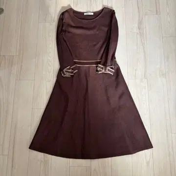 STRAWBERRY-FIELDS 브라운 니트 원피스