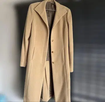 새상품급 ANAYI 베이지 롱 코트 38