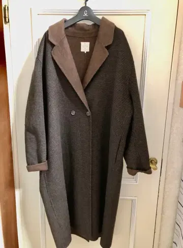 Samansa mos2 롱 코트 브라운 울 코트 체스터 코트