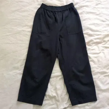 tandey 휴일과 시 네이비 와이드 팬츠 허리밴딩