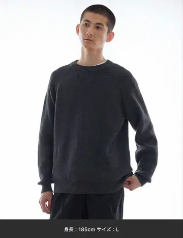 new basic COTTON CASHMERE 편직 크루넥