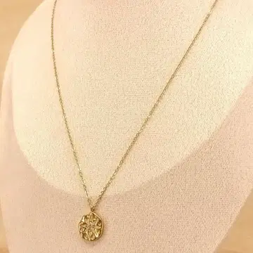 빈티지 골드 체인 지르코니아 목걸이 앤티크