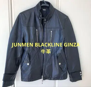 JUNMEN BLACKLINE 양가죽 가죽 자켓 S 블랙