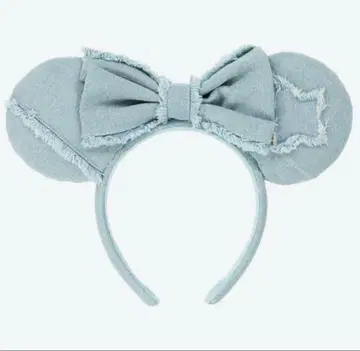 디즈니 머리띠 그레이 데님풍