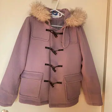 올리브 데 올리브 더플 코트 더스티 핑크 아우터 컨디션 최상 퍼