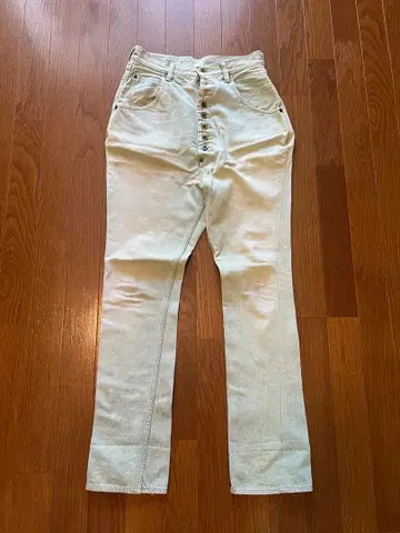 KAPTAI 민트 그린 하이웨스트 데님