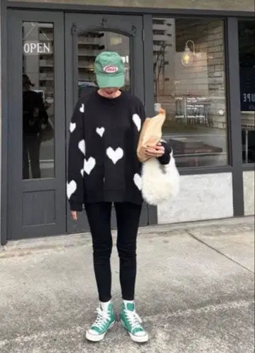 mite motif Heart Knit