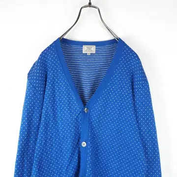 G2277*유나이티드 애로우즈 도트 무늬 가디건 블루 S