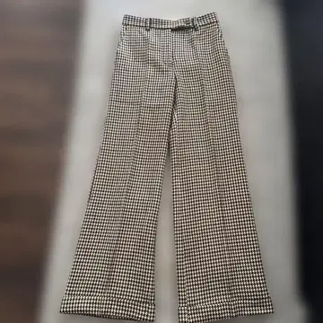 KORS MICHAEL KORS 울 하운드 투스 와이드 레그 팬츠