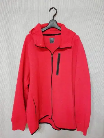UNIQLO XL 레드 풀 집업 후드티