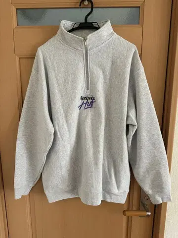 HUF 하프 지퍼 맨투맨 L