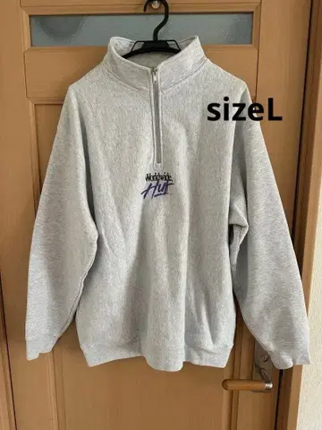 HUF 하프 지퍼 맨투맨 L