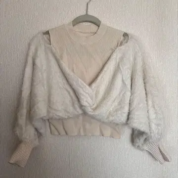 페더 도킹 니트탑[tu1287] 아이보리