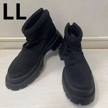 antiqua 블랙 숏부츠 LL 웨트수트풍 통굽 블랙