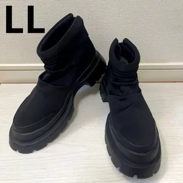 antiqua 블랙 숏부츠 LL 웨트수트풍 통굽 블랙