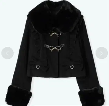 NOEMIE 아가씨 와플 숏코트 블랙 M